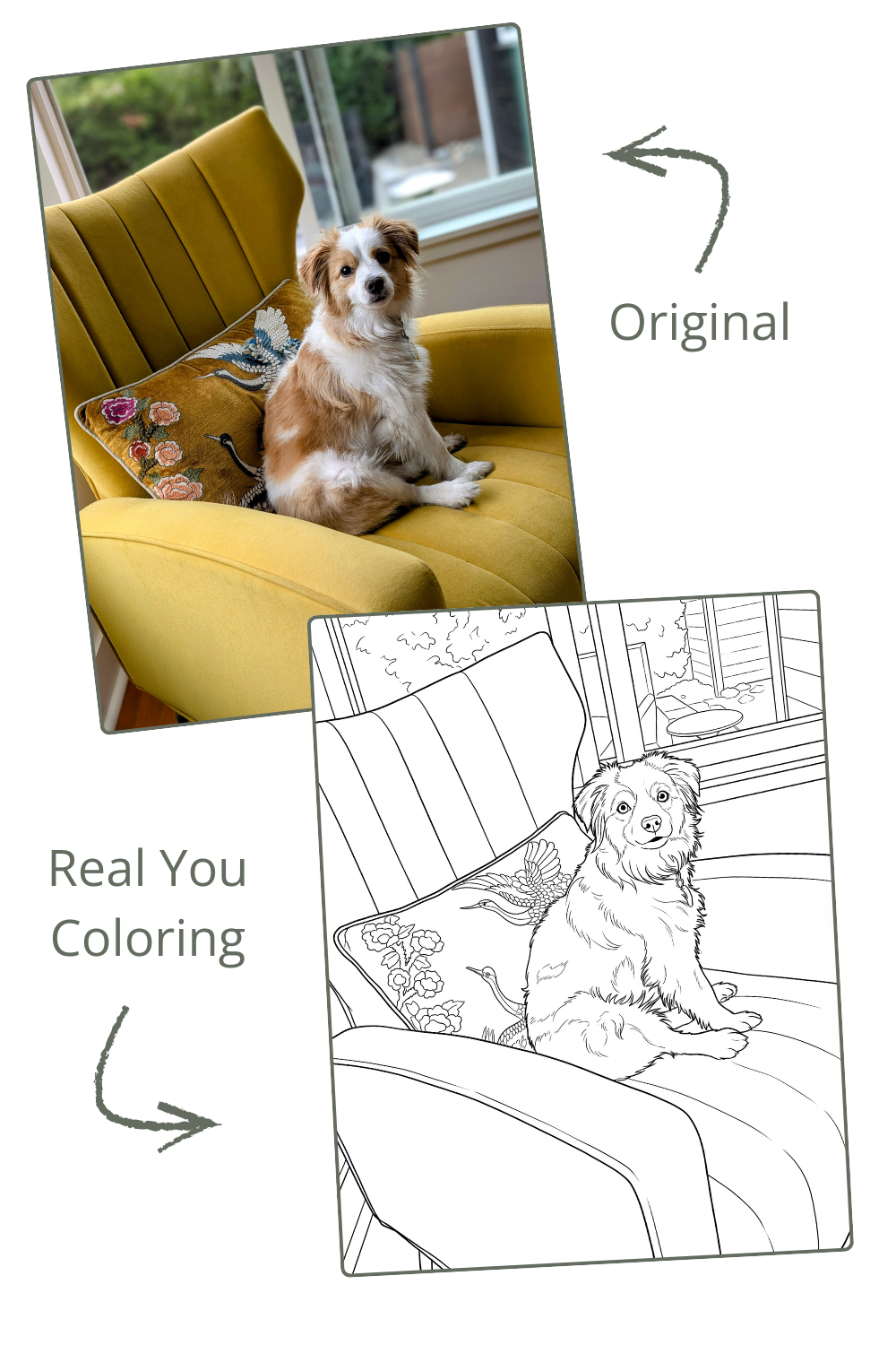High-quality personalized coloring page showing superior facial likeness versus generic AI tools